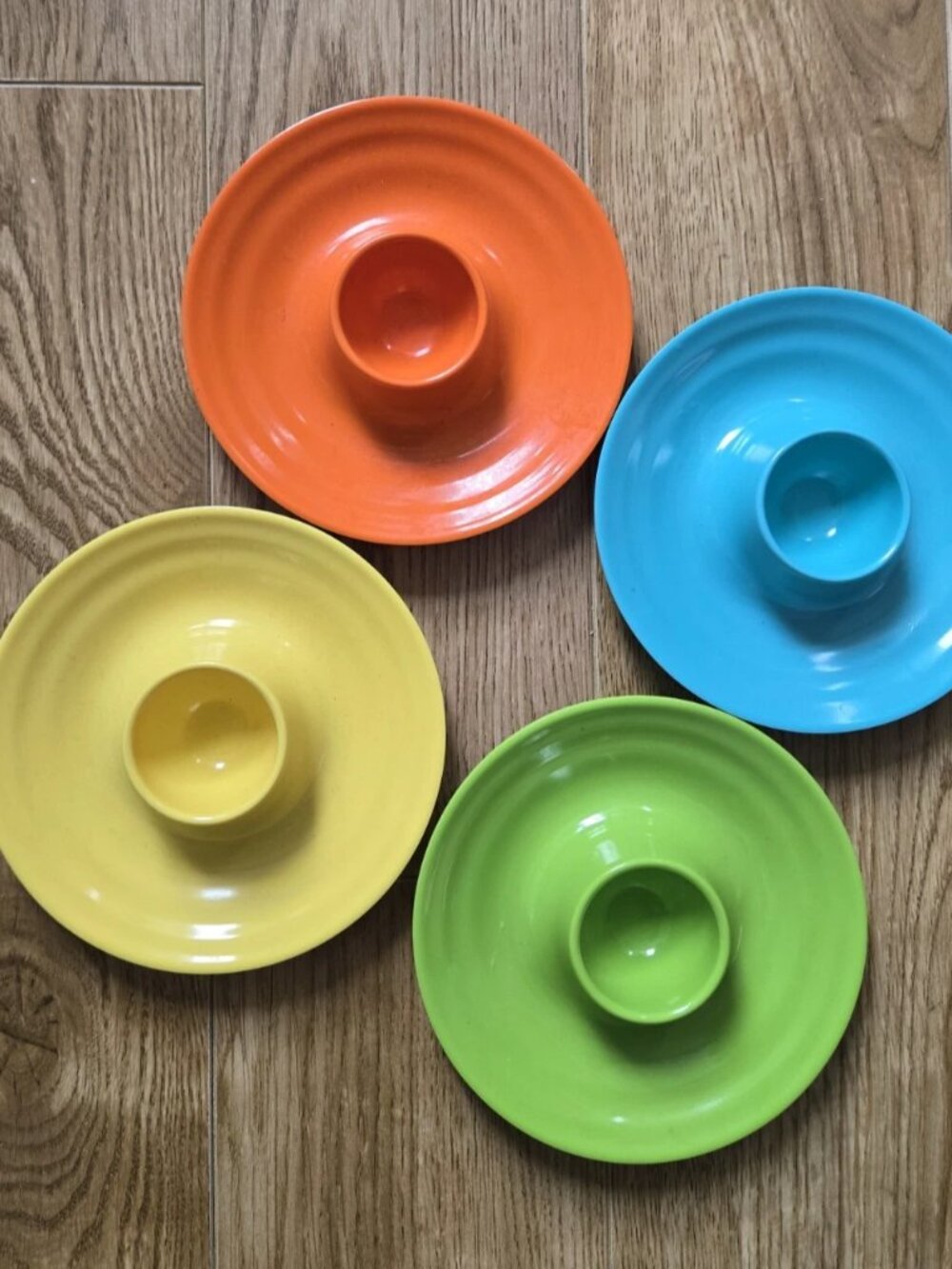 4 EGG CUPS! 60s-70s Danish  Melamine Mepal "Style Copenhagen" Line